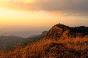 Viewpoint of Doi Mon Chong, Chiang Mai Province, Thailand in winter photo