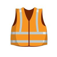 ropa de trabajo naranja con rayas. elemento de uniforme de constructor vector