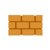 Brick wall. Red logo of construction company.