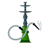 Hookahs. Green Flasks. Smoking device. Bad middle Eastern habit. vector