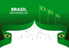 Brazil independence day for national celebration on September 7. vector