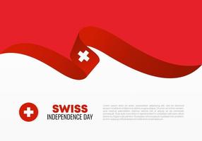 Swiss independence day background for national celebration on august 1 vector