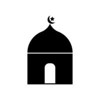 vector de icono de mezquita aislado simple clásico