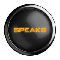 Word on black button photo