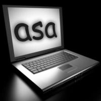 asa word on laptop photo