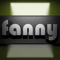 fanny word of iron on carbon photo