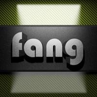 fang word of iron on carbon photo