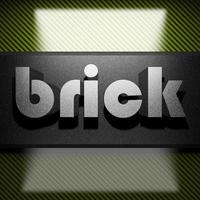 brick word of iron on carbon photo