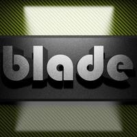 blade word of iron on carbon photo
