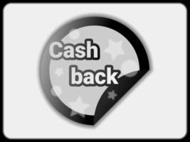 Logo. Cashback sticker. Vector illustration, sign, symbol