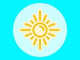 icono de vectores ilustración sobre un tema fuente de luz y calor