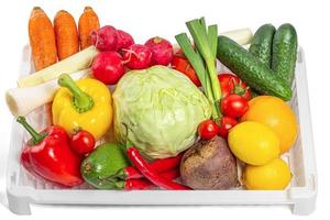 Ripe fruits and vegetables, healthy food ingredients