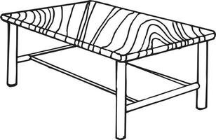 boceto de mesa vector