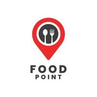 food point logo, symbol and icon template. vector to show the location of the food seller.
