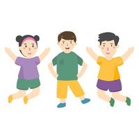 happy kids together vector