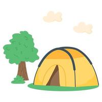 Camping ground - exterior scenes vector