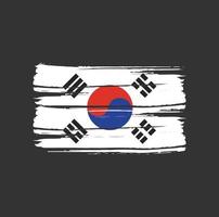 South Korea Flag Brush Strokes vector