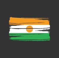 Niger Flag Brush Strokes vector