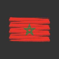 cepillo de la bandera de marruecos vector