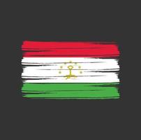 Tajikistan Flag Brush vector