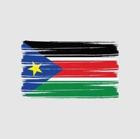 South Sudan Flag Brush vector