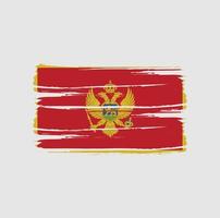 Montenegro Flag Brush Strokes vector