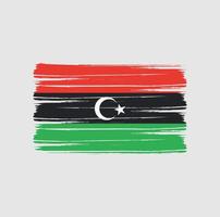 pincel de bandera de libia vector