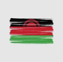 Malawi Flag Brush vector