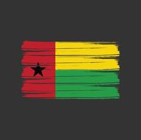 Guinea Bissau Flag Brush vector