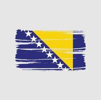 trazos de pincel de bandera de bosnia herzegovina vector