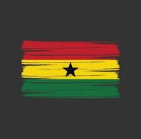 Ghana Flag Brush vector