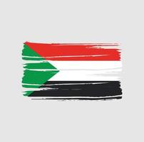 Sudan Flag Brush Strokes vector