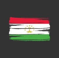 Tajikistan Flag Brush Strokes vector