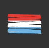 Luxembourg Flag Brush vector