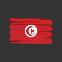 Tunisia Flag Brush vector