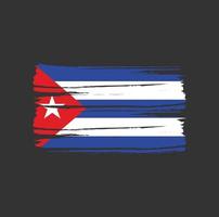 trazos de pincel de bandera de cuba vector