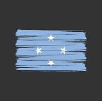 cepillo de bandera de micronesia vector