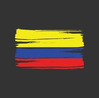 Colombia Flag Brush Strokes vector