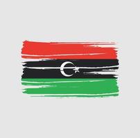 Libya Flag Brush Strokes vector