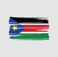 South Sudan Flag Brush Strokes vector