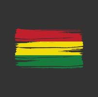 trazos de pincel de la bandera de bolivia vector
