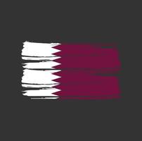 trazos de pincel de la bandera de qatar vector