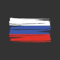 trazos de pincel de bandera de rusia vector