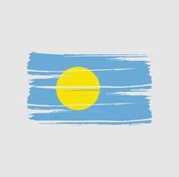 Palau Flag Brush Strokes vector