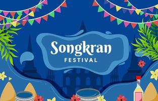 Festivity Songkran Background vector