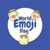 concepto de diseño del día mundial del emoji vector