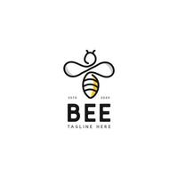 bee farm logo design concept vector