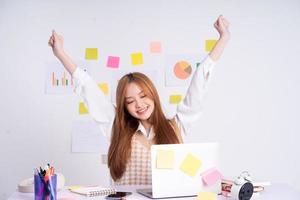 Young Asian businesswoman working concept photo