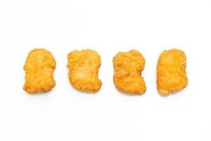 fried chicken nugget on white background photo