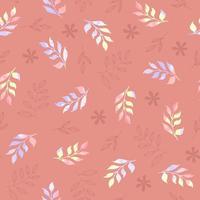 Floral pattern seamless. Leaves liquid ink. Colorful pastel. Vector illustration.